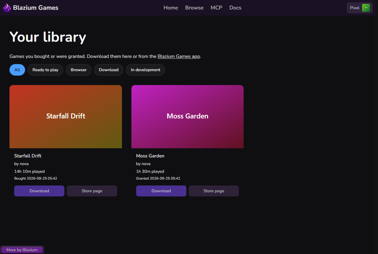 The library with two games